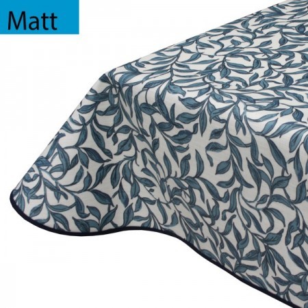 CLEARANCE Finette Blue, Matt Oilcloth Tablecloth