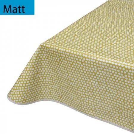 CLEARANCE Simply Spots Ochre, Matt Oilcloth Tablecloth