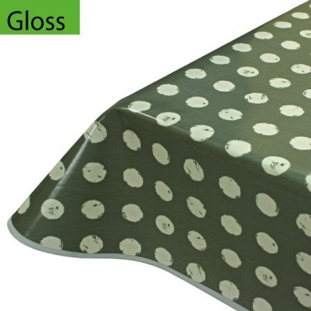 CLEARANCE Zero Grey, Gloss Oilcloth Tablecloth