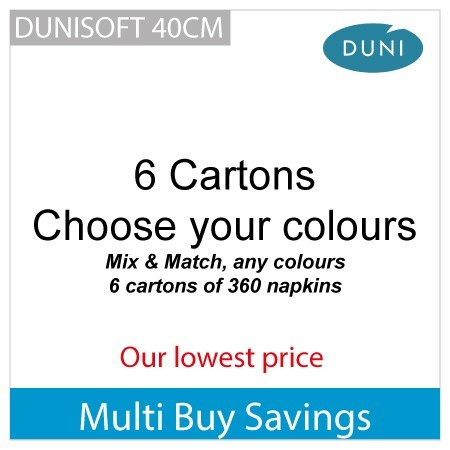 Bio Dunisoft® 40cm, Mix 'n' Match, 6 Cartons of 360 Napkins