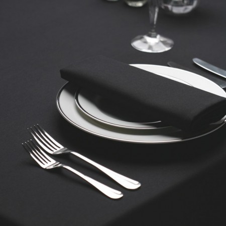 Black Spun Polyester Tablecloths