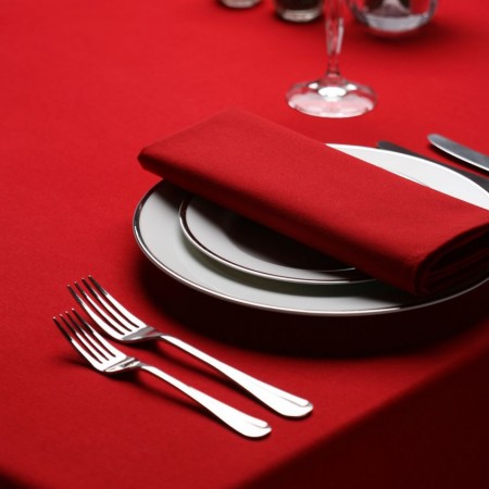 Red Spun Polyester Tablecloths