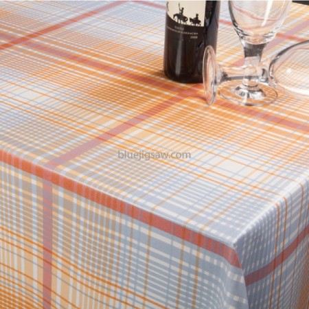 Terracotta Lines Wipeclean PVC Tablecloth