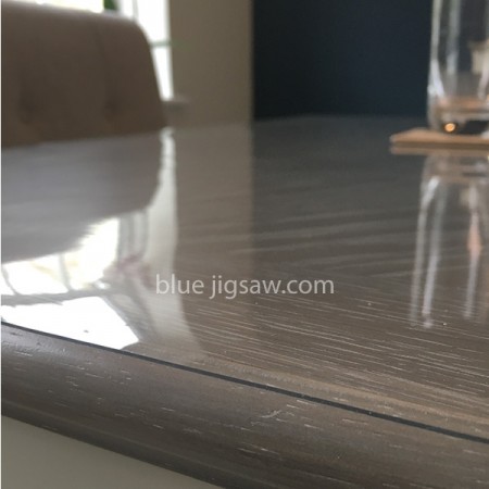 Extra Thick Embossed PVC Table Protector, Austen, Rectangle With Rounded Corners
