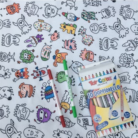 Custom Size Monsters Doodle Tablecloth