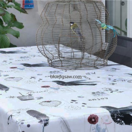 Birds & Feathers Wipeclean PVC Tablecloth