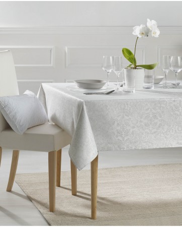 Vienna White Acrylic Coated Tablecloth