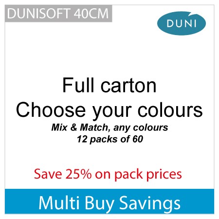 Buy 12 Mixed Packs of Dunisoft Napkins and Save 25%