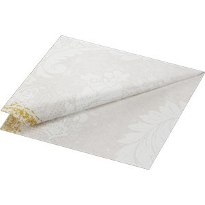 Duni Tissue Design Napkin, 3ply 40cm x 40cm, Royal White
