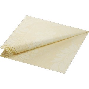 Duni Tissue Design Napkin, 3ply 40cm x 40cm, Royal Cream