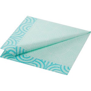 Duni Tissue Design Napkin, 3ply 40cm x 40cm, Breeze Mint Blue