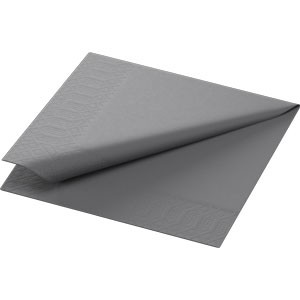 Duni 3ply 24cm Tissue Napkins Granite Grey