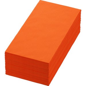 Duni 3ply 40cm Tissue Napkins Sun Orange Bookfold