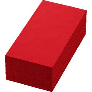 Duni 3ply 40cm Tissue Napkins Red Bookfold