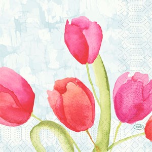 Painted Tulips 3ply Tissue Napkin