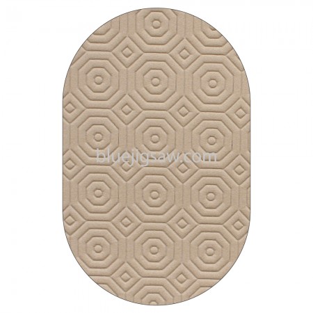 Oval Beige Table Protector