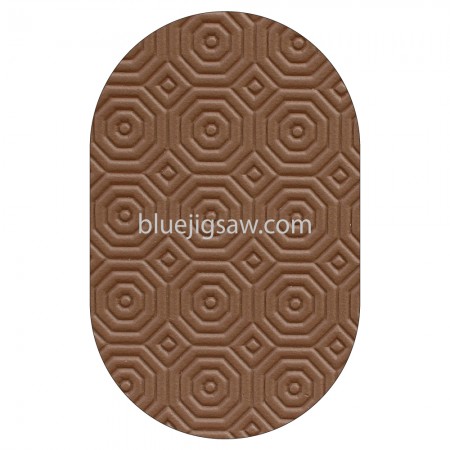 Oval Brown Table Protector
