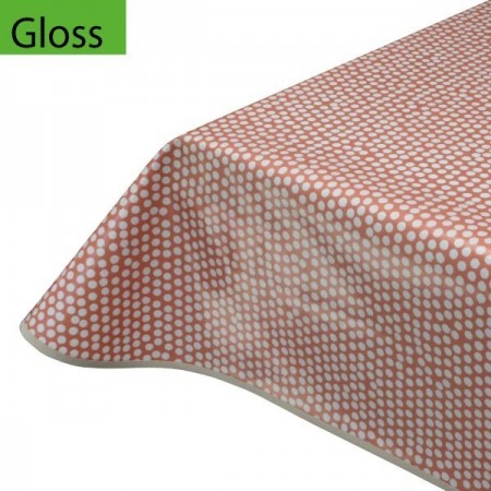 Gloss PVC Oilcloth Tablecloth Simply Spots Orange