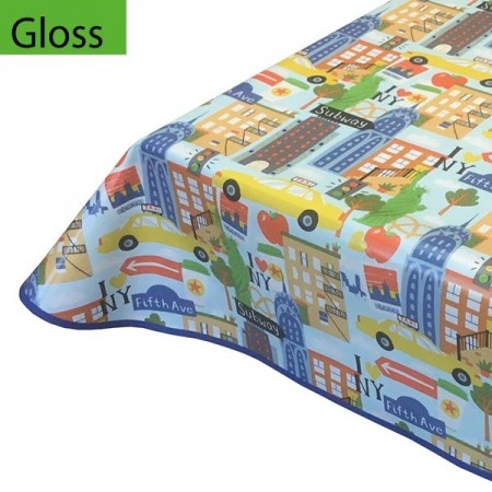 Gloss PVC Oilcloth Tablecloth New York