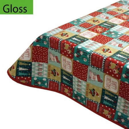 Gloss PVC Oilcloth Tablecloth Ho Ho Ho